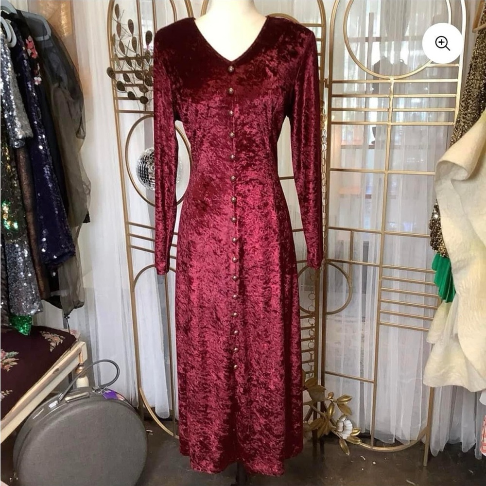 90s Brett Alixander Velvet Dress (Vintage)